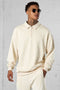 BEIGE ESSENTIAL OVERSIZED HALFZIP SWEATER
