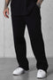 BLACK WAFFLE PANTS