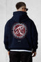 DARKSAPPHIRE LEO AESTHETICS OVERSIZED ZIP HOODIE