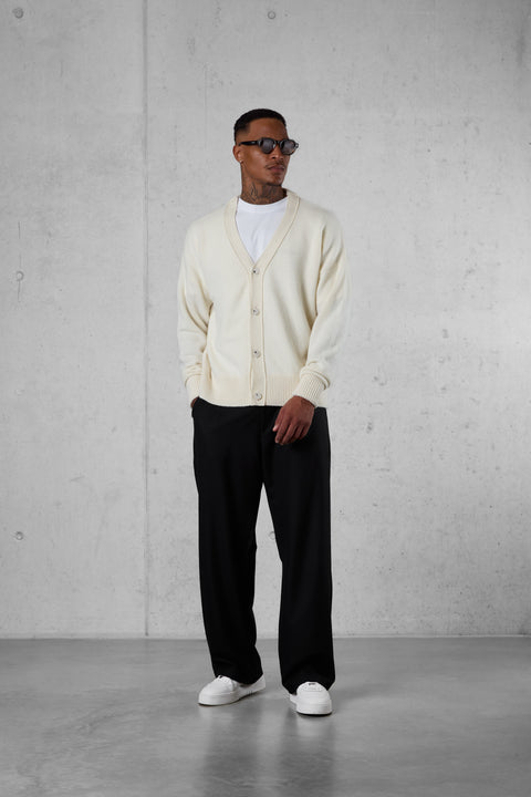 OFFWHITE OVERSIZED KNIT CARDIGAN