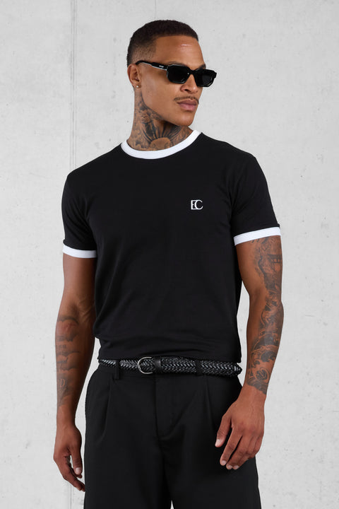 BLACK CONTRAST TEE
