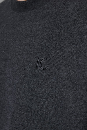 ANTHRACITE MELANGE COMFY OVERSIZED SWEATER