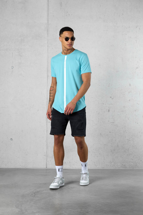 AQUA STRIPE TEE