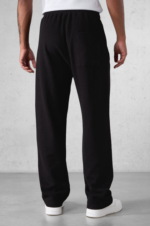 BLACK COMFY LOOSE SWEATPANTS