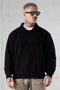 BLACK KNIT POLO SWEATER