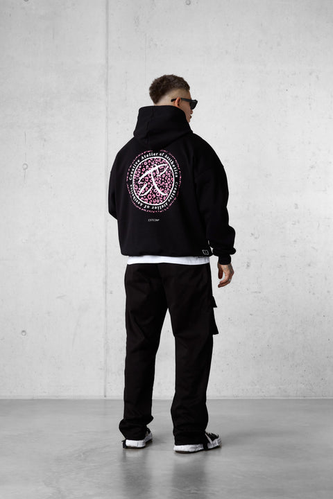 BLACK LEO AESTHETICS OVERSIZED HOODIE