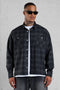 BLACK PLAID OVERSIZED SHIRT