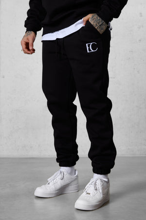 BLACK EC LOGO JOGGER