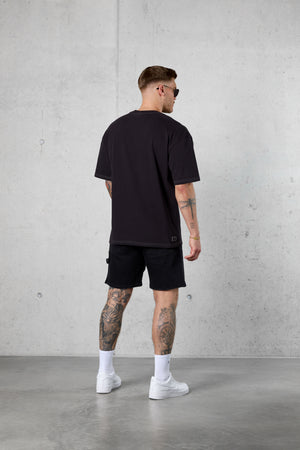 BLACK LOOP OVERSIZED TEE