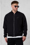 BLACK NYLON BOMBER JACKET