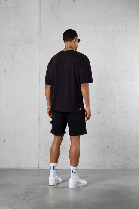 BLACK SUNSET POCKET OVERSIZED TEE