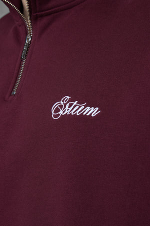 CABERNET SIGNATURE OVERSIZED HALFZIP SWEATER