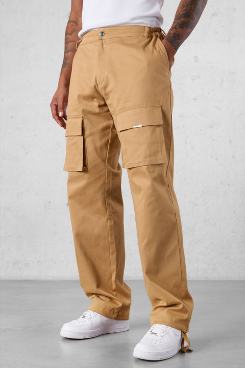 CAMEL CARGO CHINO PANTS