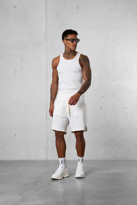 COCONUT WAFFLE TANK TOP