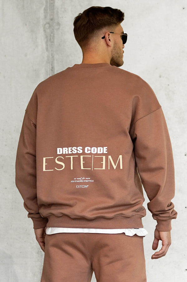 COGNAC DRESS CODE OVERSIZED SWEATER