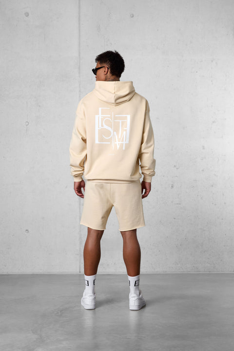 CREMEBRULEE DECONSTRUCTED OVERSIZED SWEATHOODIE