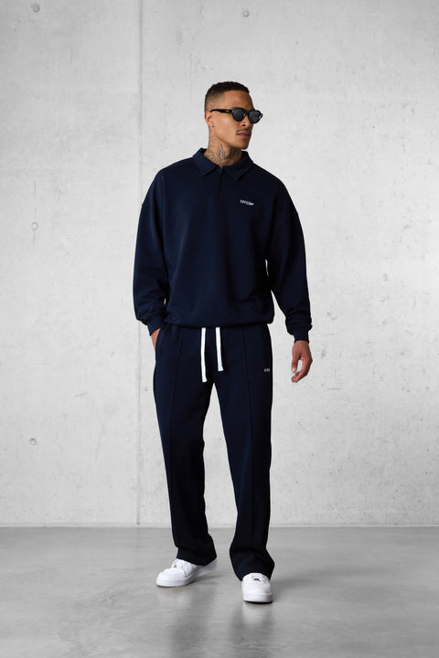 DARKSAPPHIRE ESSENTIAL OVERSIZED HALFZIP SWEATER