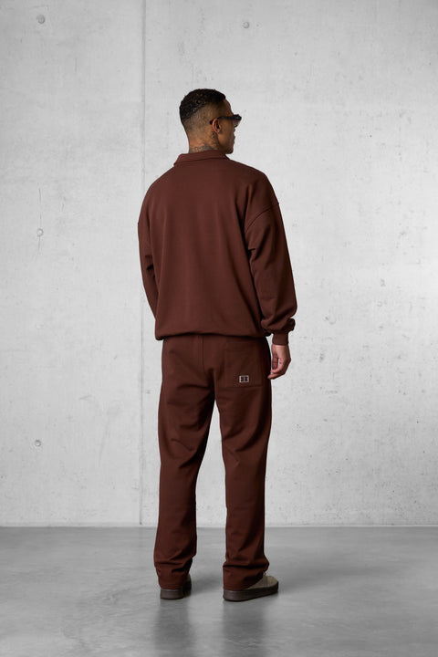 DOWNTOWNBROWN ESSENTIAL OVERSIZED HALFZIP SWEATER