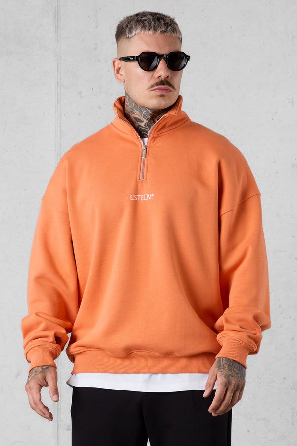 DUSTYORANGE DISCREET HALFZIP SWEATER