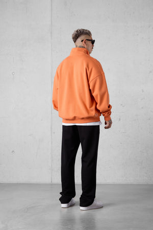 DUSTYORANGE DISCREET HALFZIP SWEATER