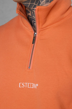 DUSTYORANGE DISCREET HALFZIP SWEATER
