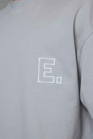 GREY E. STATEMENT OVERSIZED TEE