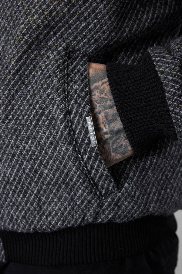 GREY SHADOW BOMBER JACKET