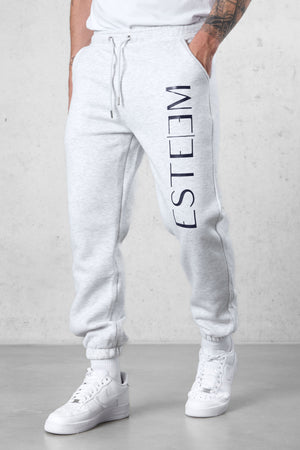 GREY MELANGE LETTERING JOGGER