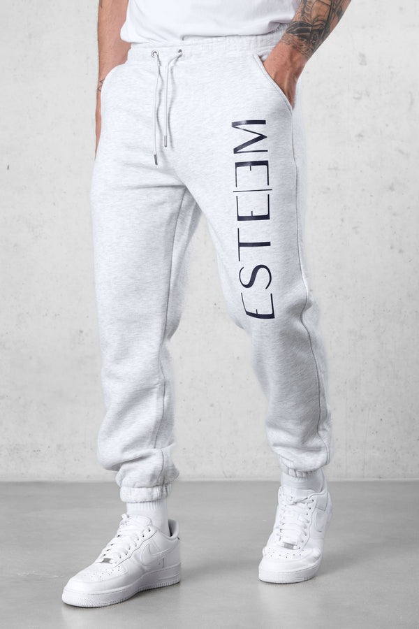 GREY MELANGE LETTERING JOGGER