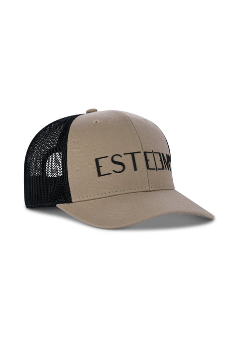 KHAKI/BLACK TRUCKERCAP