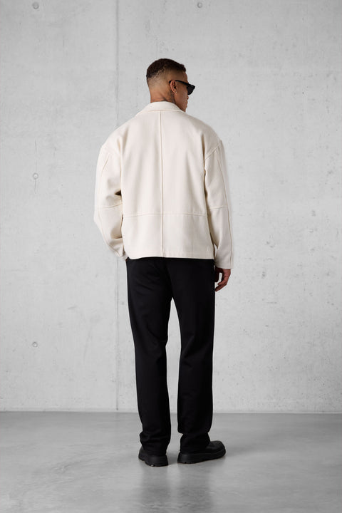 OFFWHITE HERRINGBONE OVERSIZED JACKET