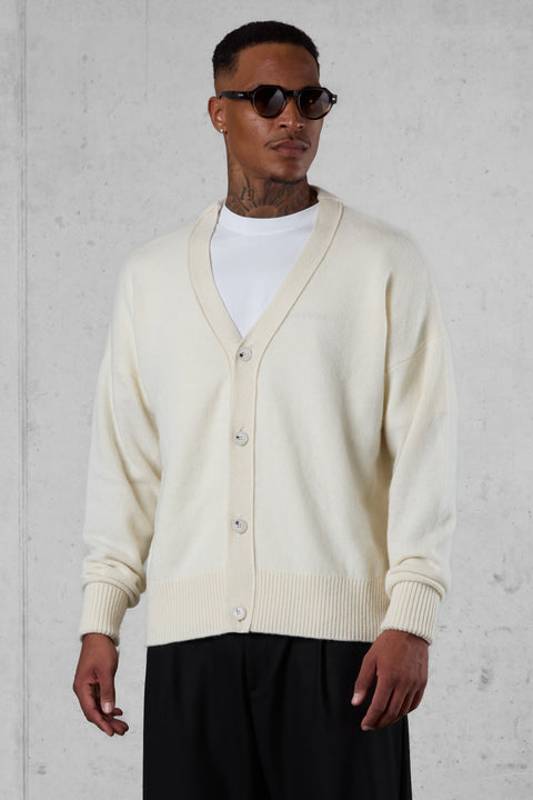 OFFWHITE OVERSIZED KNIT CARDIGAN