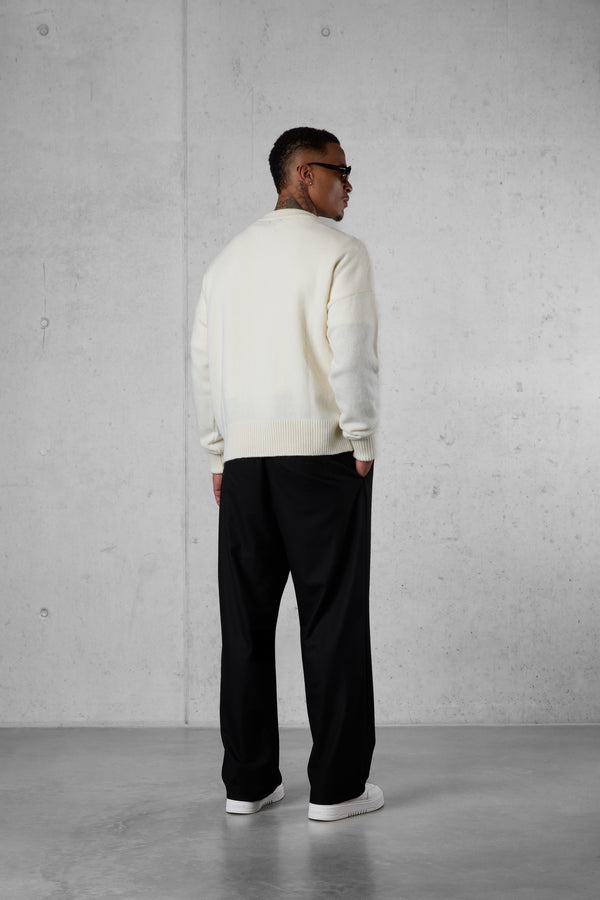 OFFWHITE OVERSIZED KNIT CARDIGAN