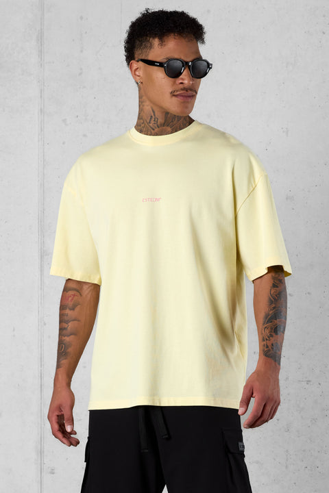 PASTELYELLOW BLAZING SUNSHINE OVERSIZED TEE