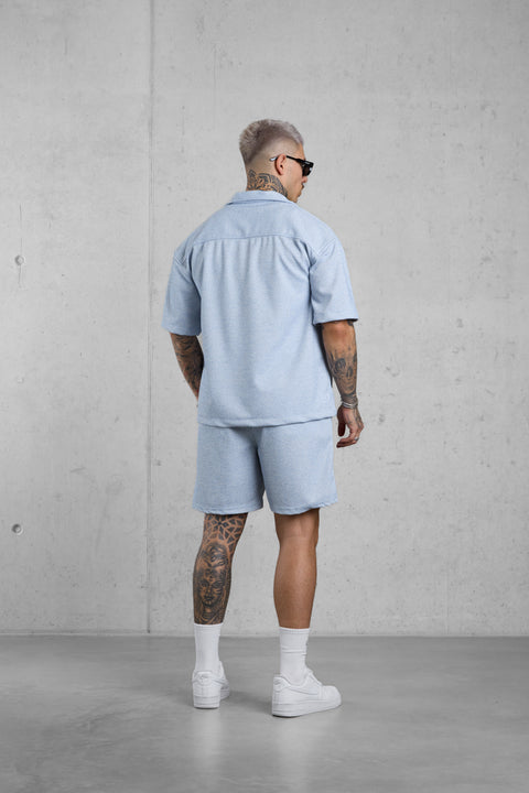 LIGHTBLUE TEXTURED SHIRT