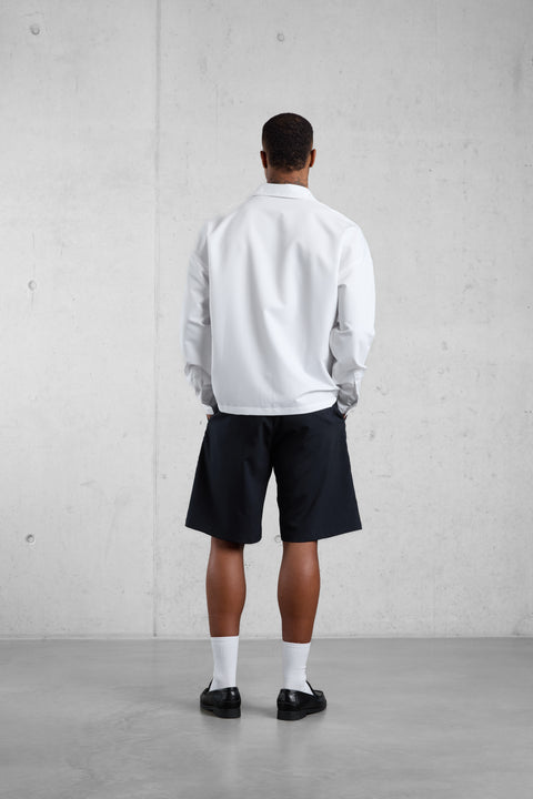 WHITE MONOGRAM OVERSIZED SHIRT