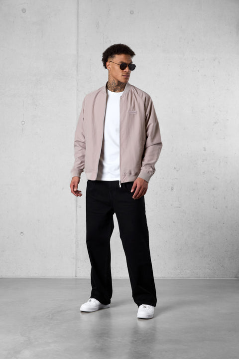 STONE NYLON BOMBER JACKET