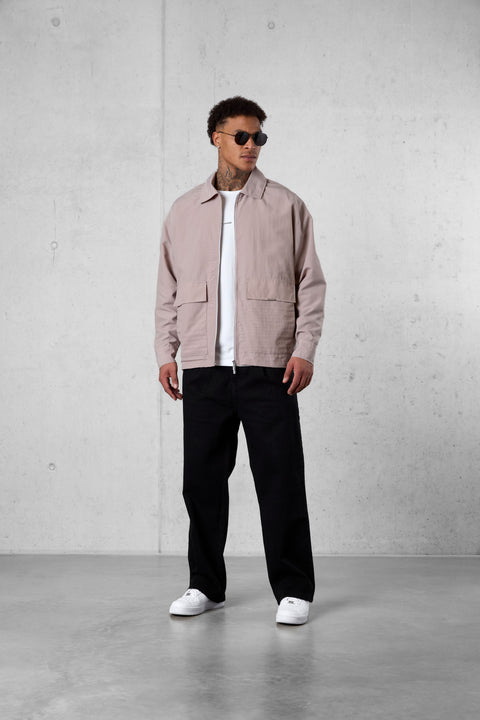 STONE NYLON OVERSIZED JACKET