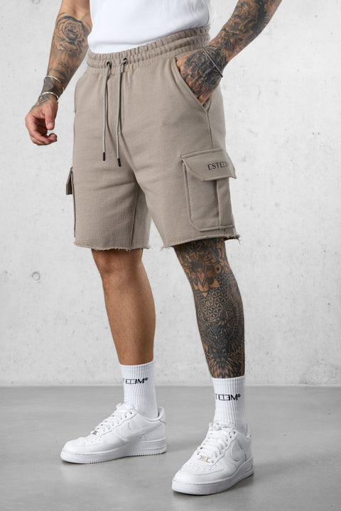 VINTAGEKHAKI DISCREET CARGO SWEATSHORTS