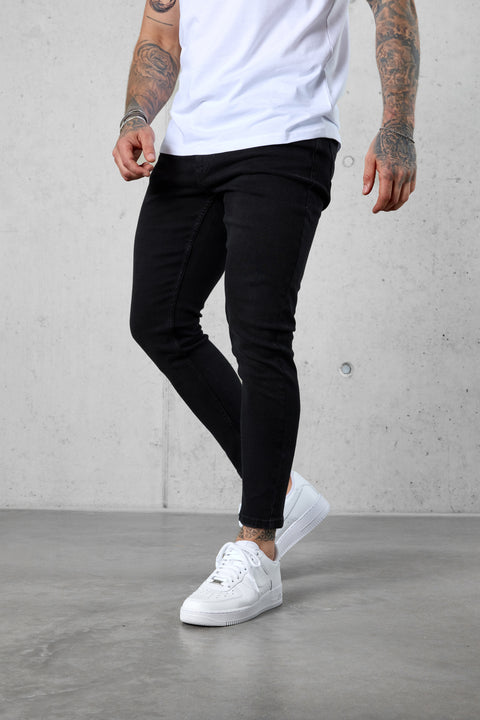 WASHED BLACK BASIC JEANS 3.0