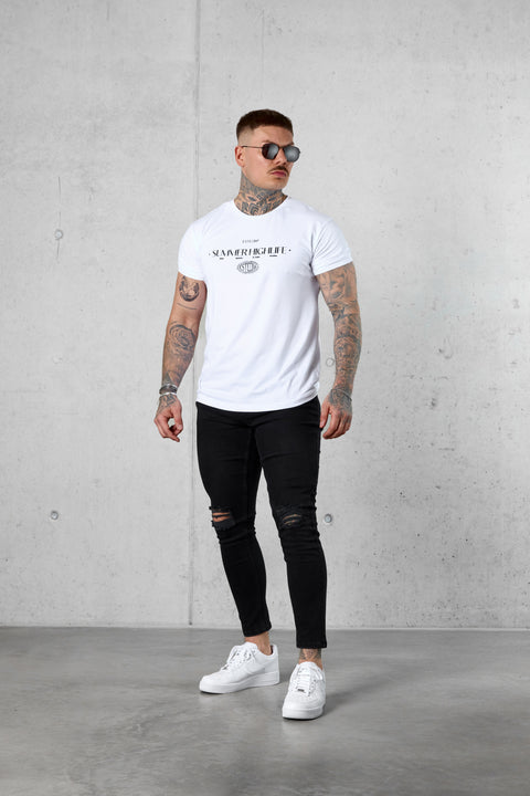 WASHED BLACK DESTROYED JEANS 5.0