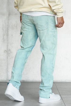WASHED CREMEBLUE CARPENTER JEANS