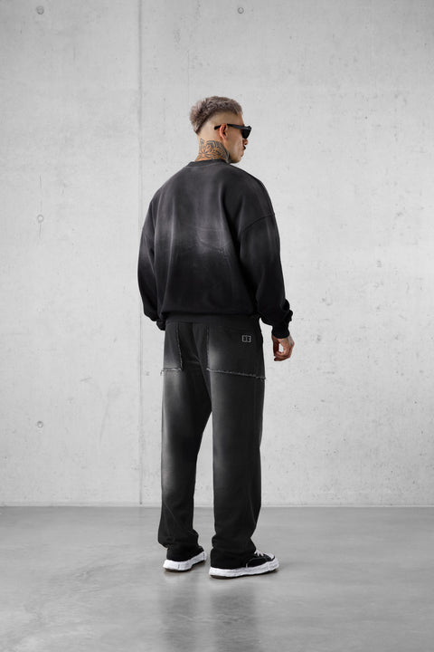 WASHED GREY ICON LOOSE SWEATPANTS