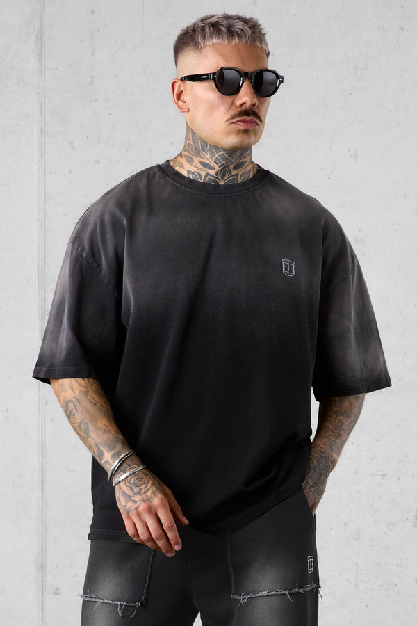 WASHED GREY ICON OVERSIZED TEE