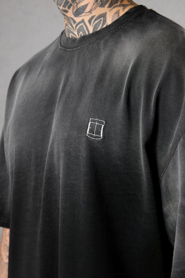 WASHED GREY ICON OVERSIZED TEE