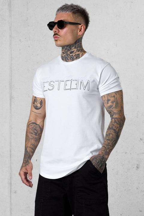 WHITE CHASING COASTLINES TEE