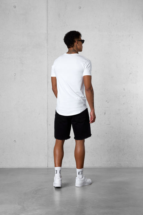 WHITE CORAL LETTERING TEE