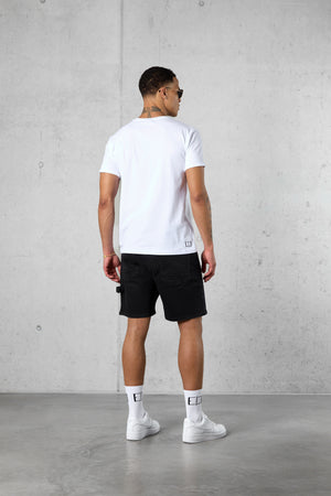 WHITE LOOP LOGO TEE