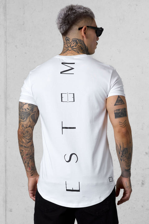WHITE VERTICAL TEE